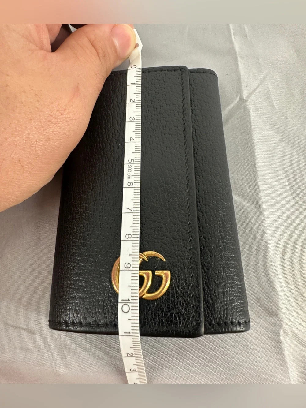Gucci GG Marmont black leather key organizer